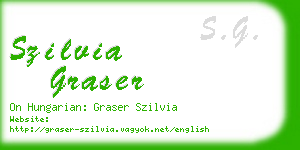 szilvia graser business card